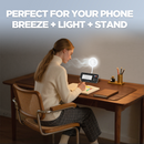 Pursuit DNDLN Magnetic Fan with LED Ring Light & Hands-Free 360° Adjustable Stand,Idea Thanksgiving Christmas Gifts for Friends.